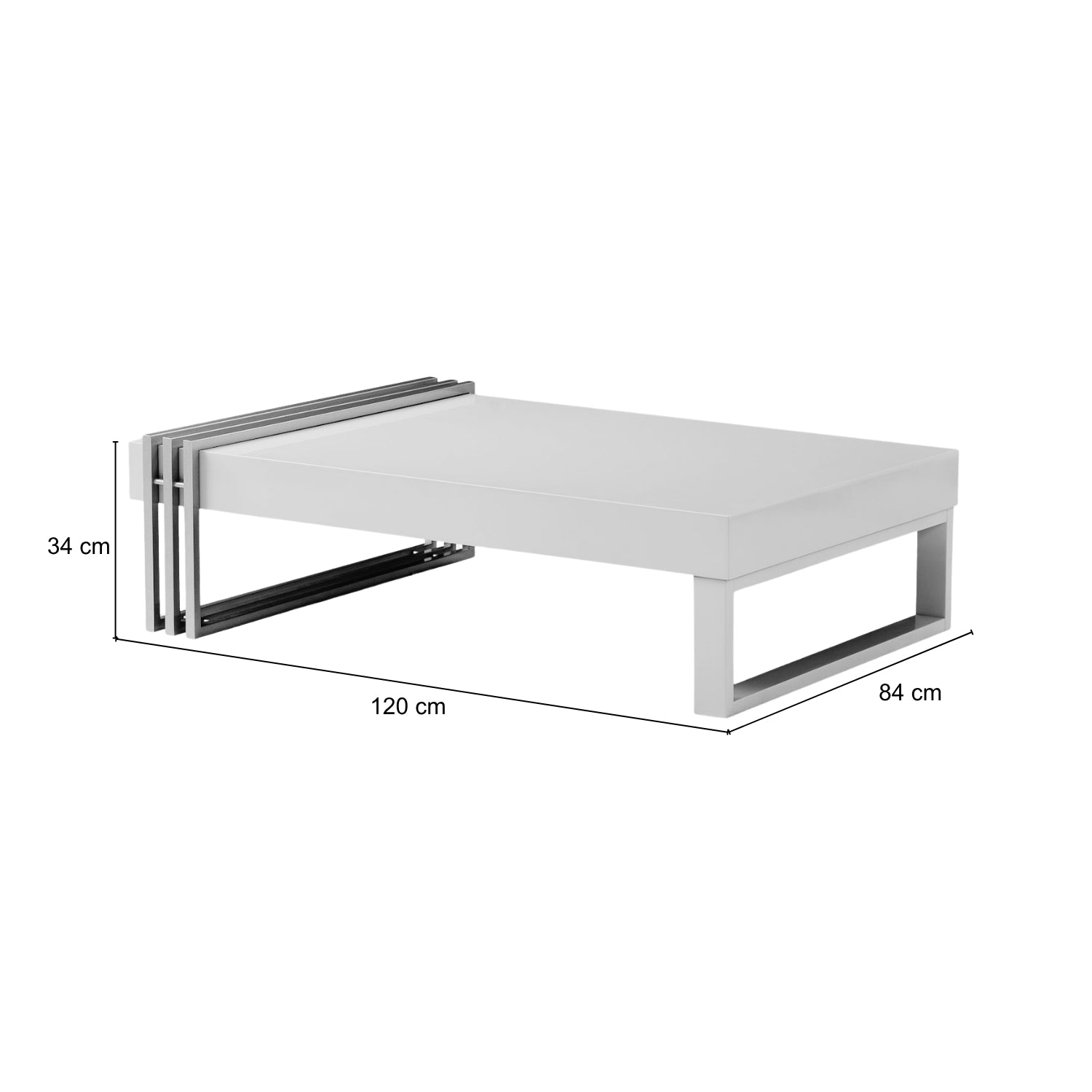 Mesa de Centro Manhattan Greige, Champaña Premium