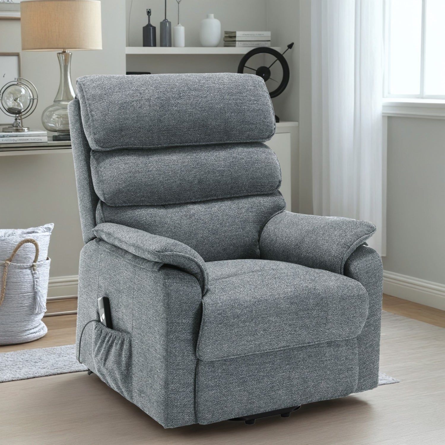 Sillón Reclinable Evan Pana Gris