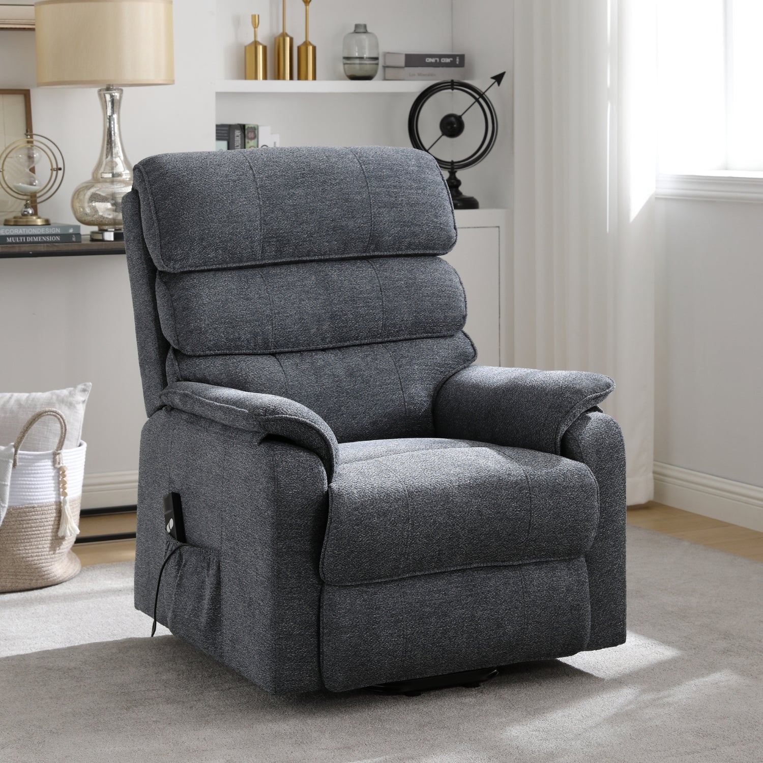 Sillón Reclinable Evan Pana Plomo