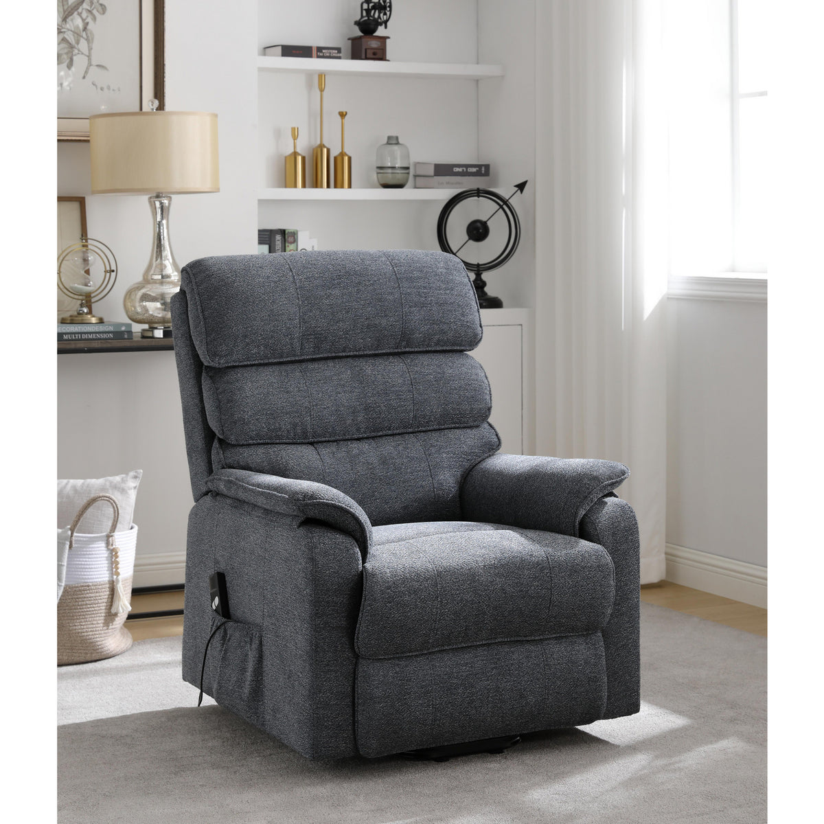Sillón Reclinable Evan Pana Plomo