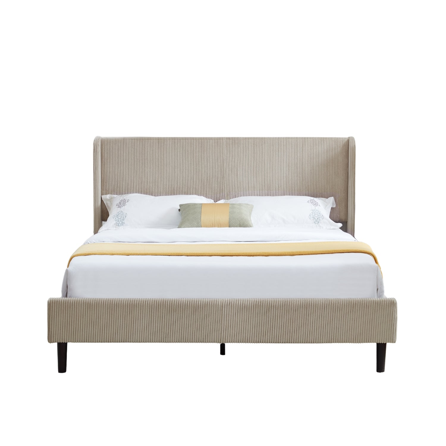 Combo Cama Doble Alicante Beige + Colchón Valencia Pillow Top