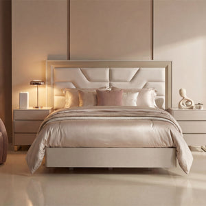 Cama Queen Bulgari Eurolino Perla, Champaña