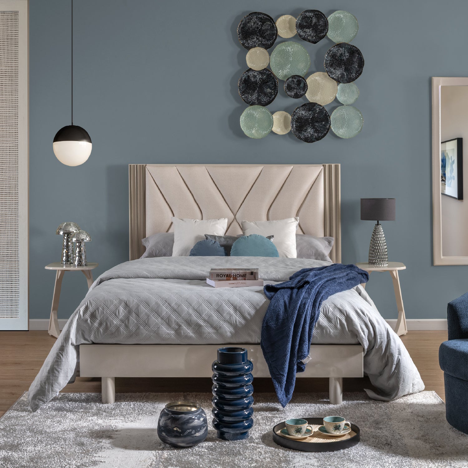 Alcoba King Artemisa Eurolino Perla, Off White Y Champaña