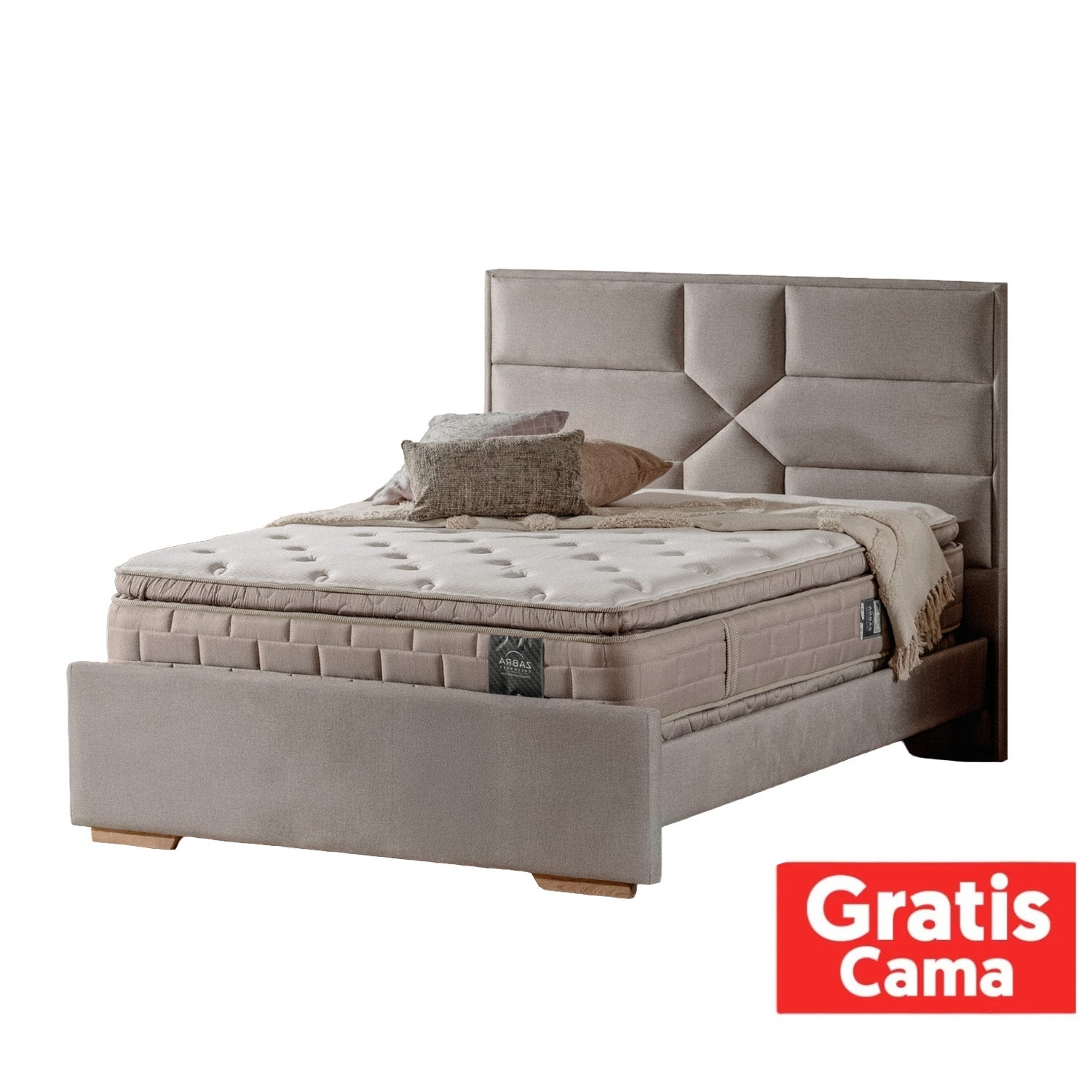 Colchón Doble Aurora Doble Pillow Top + Gratis Cama Tayrona + 2 Almohadas