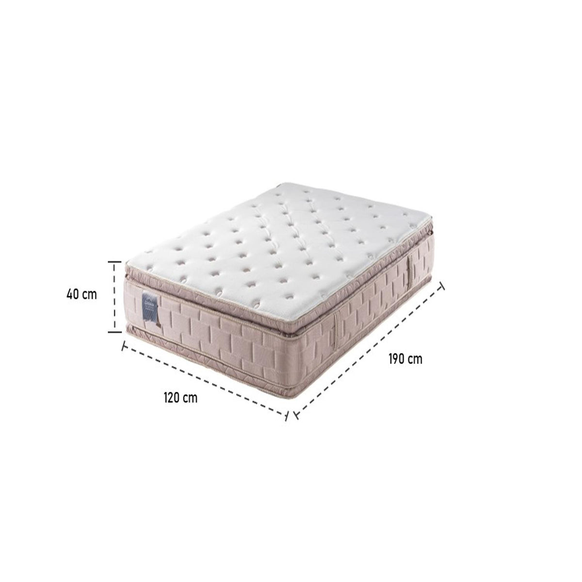 Colchón Semi Doble Aurora Beige Doble Pillow Top (Garantía 15 Años)