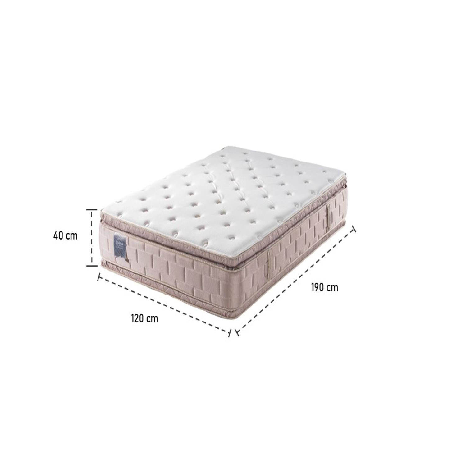 Colchón Semi Doble Aurora Beige Doble Pillow Top (Garantía 15 Años)