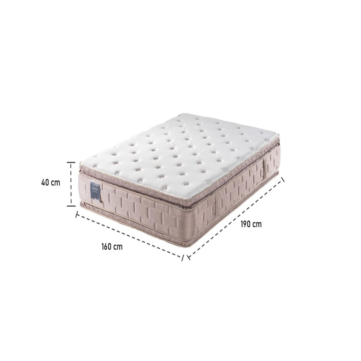 Colchón Queen Aurora Beige Doble Pillow Top (Garantía 15 Años)