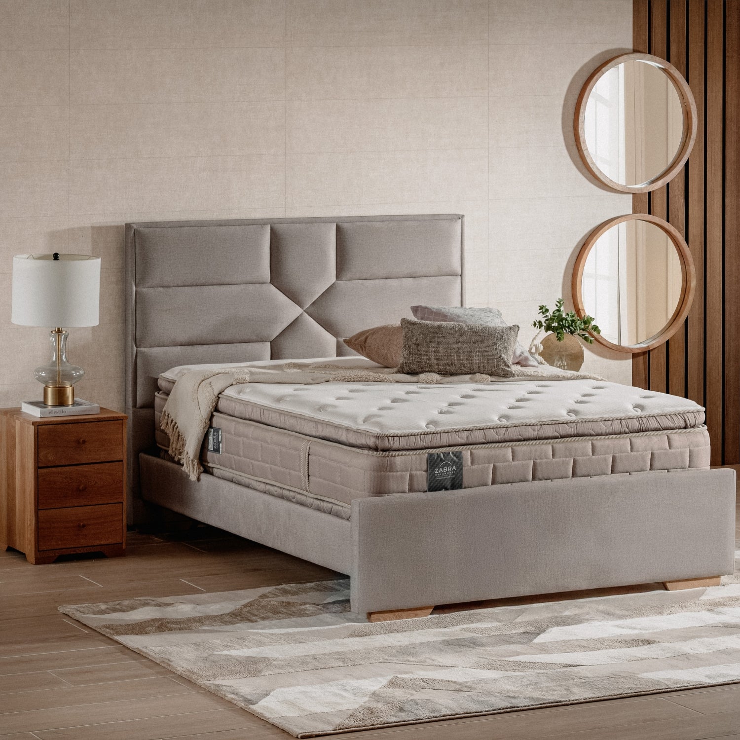 Colchón 1.00 Aurora Beige Doble Pillow Top (Garantía 15 Años)