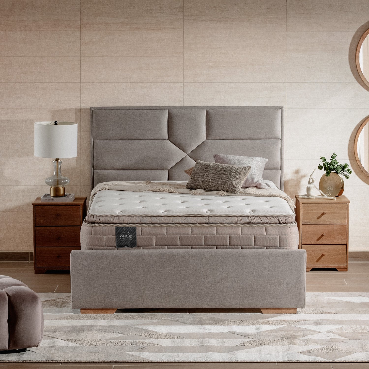 Colchón Semi Doble Aurora Beige Doble Pillow Top (Garantía 15 Años)