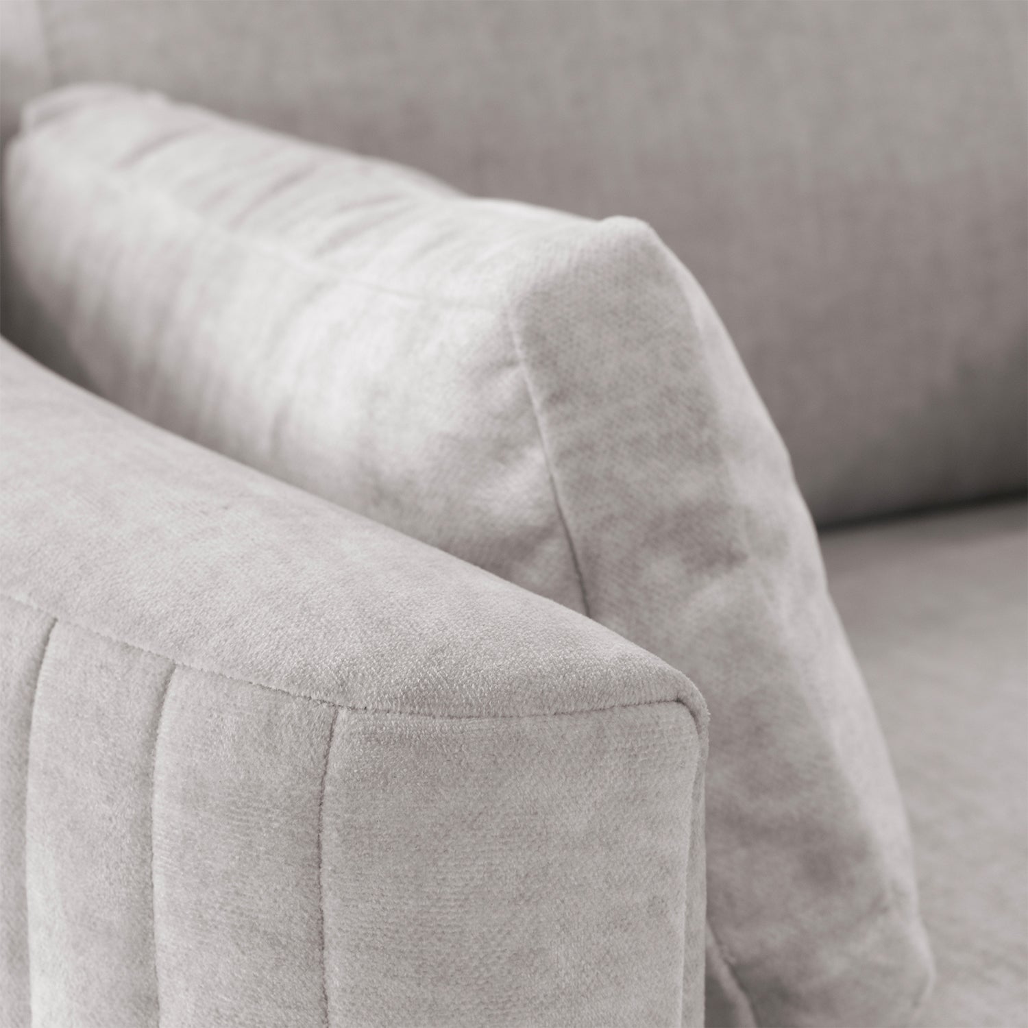 Sillón Reclinable Minoti Velvet Atlas Marmol Mecedora Giratoria, Champaña