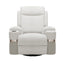 Sillón Reclinable Dior Eurolino Blanco Puro Mecedora Giratoria, Champaña