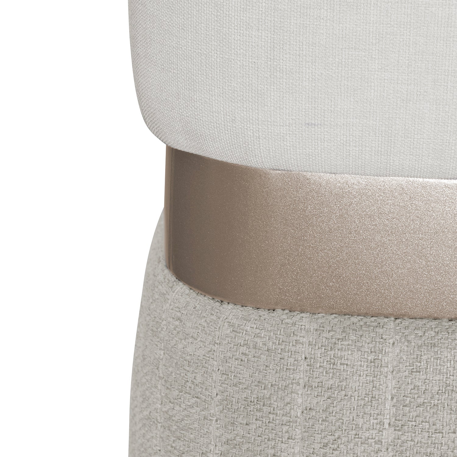 Sillón Reclinable Dior Eurolino Blanco Puro Mecedora Giratoria, Champaña