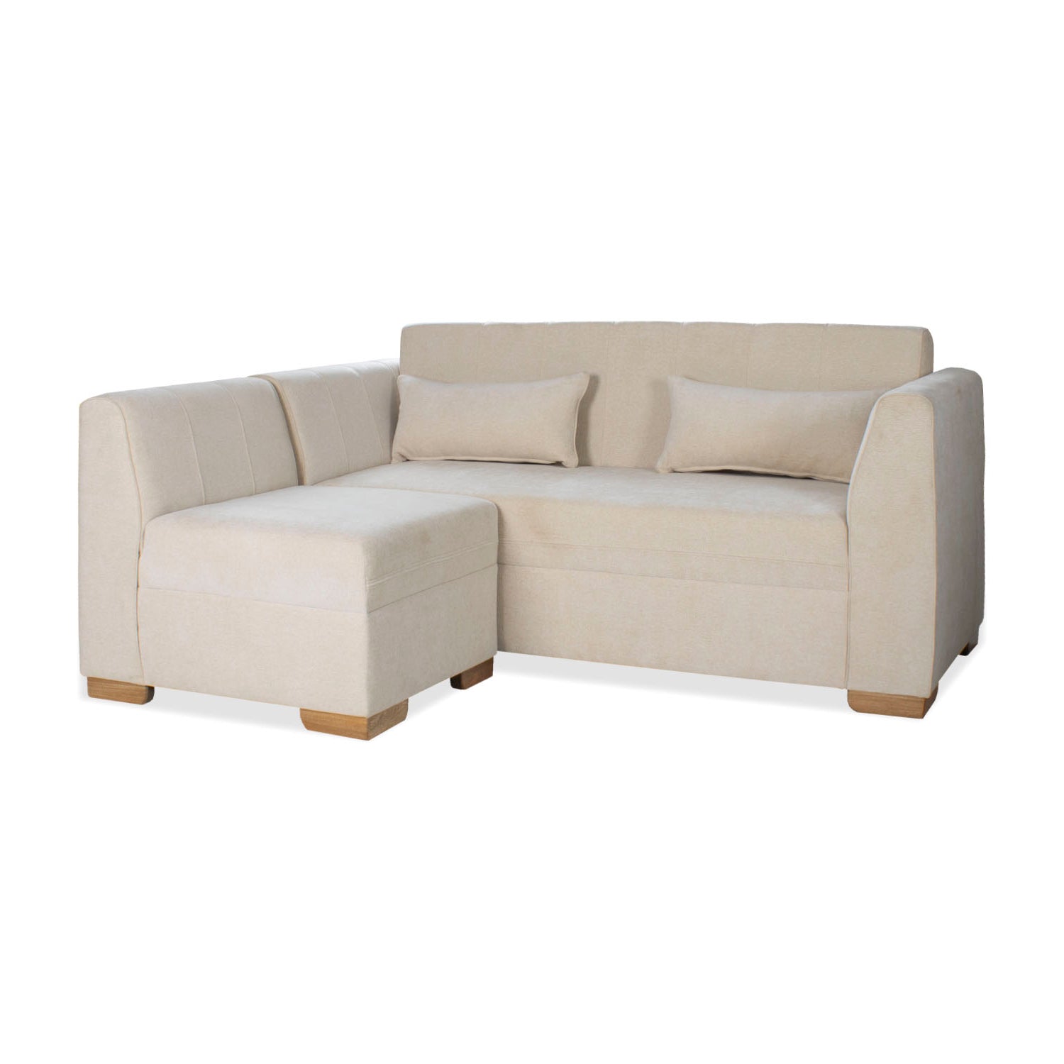 Juego De Sala Dalton Chenille Almendra, Natural