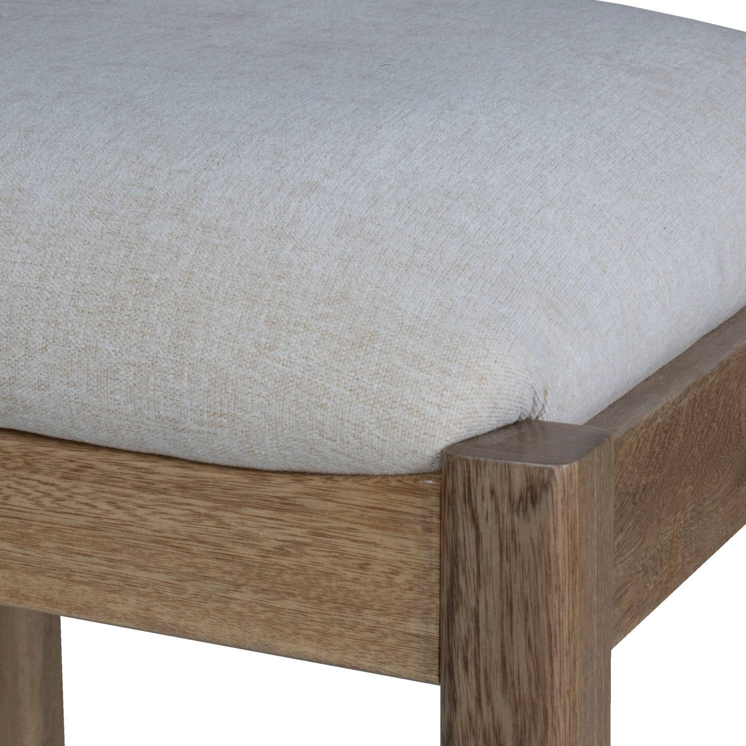 Comedor 4 Puestos Dalton Chenille Almedra, Natural