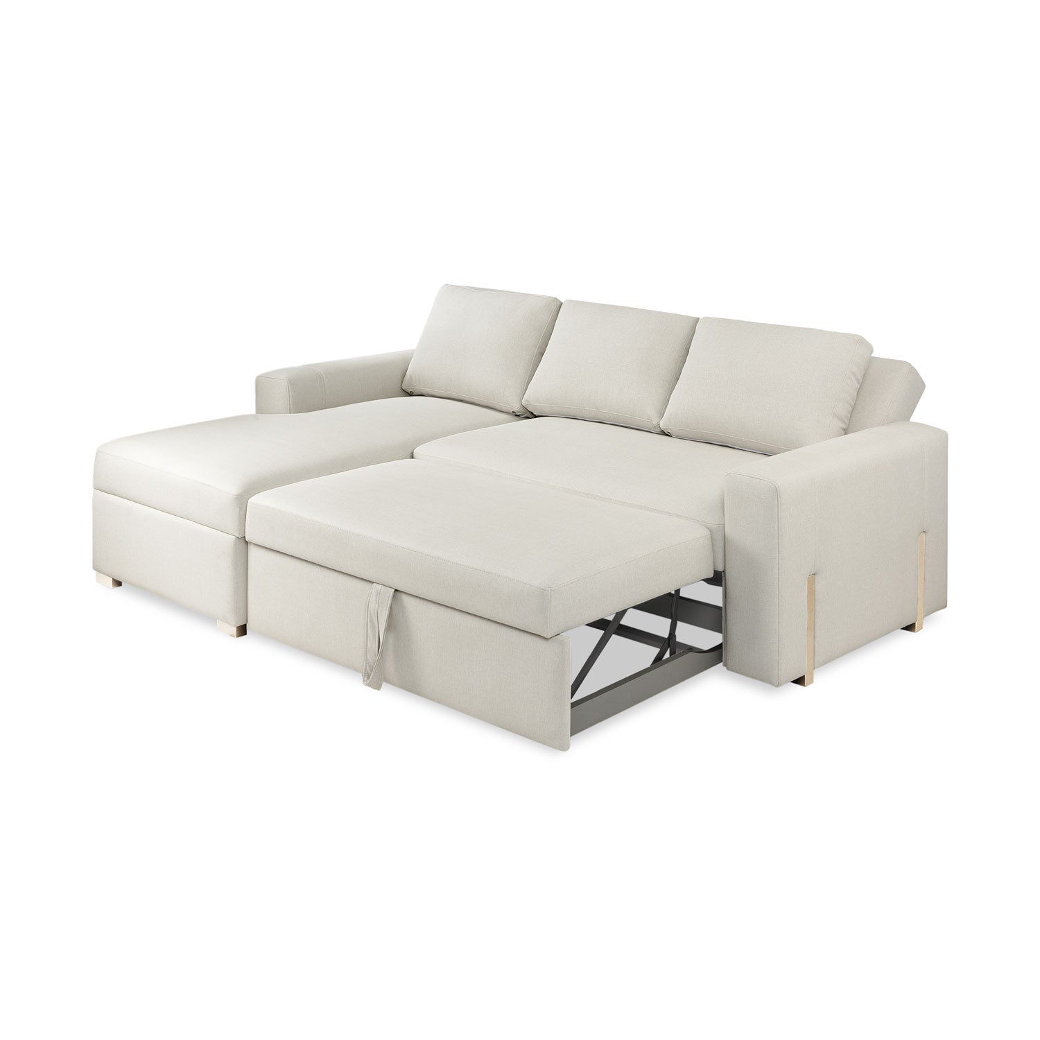 Sala Cama Sevilla Eurolino Blanco Puro, Champaña Izquierda