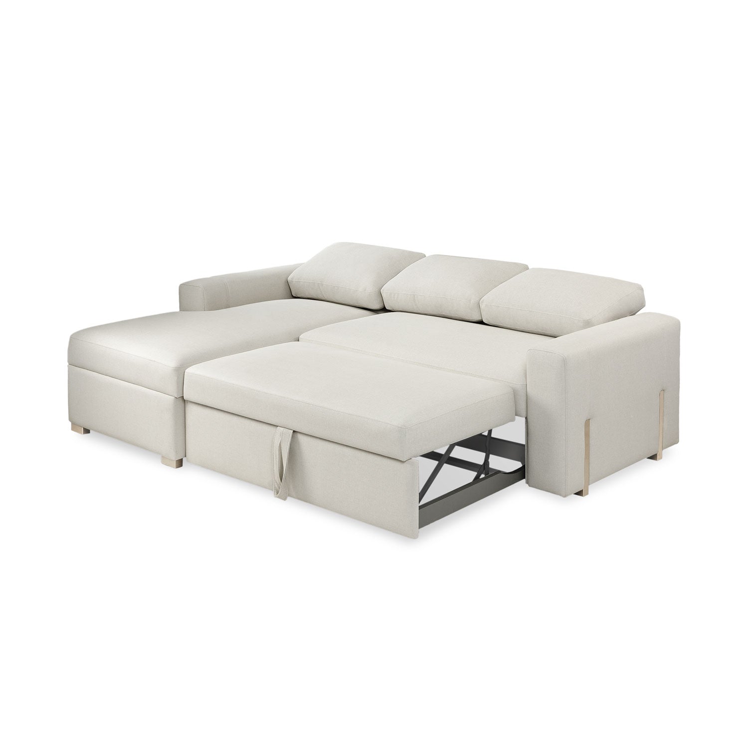 Sala Cama Sevilla Eurolino Blanco Puro, Champaña Izquierda