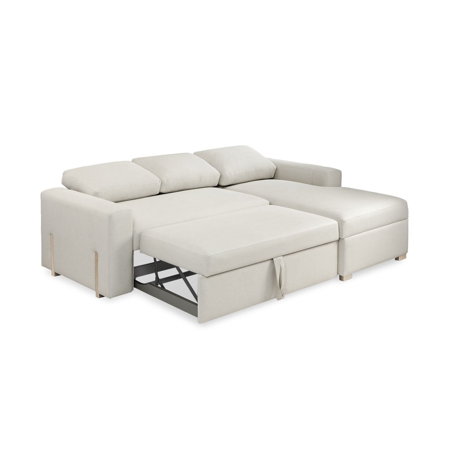 Sala Cama Sevilla Eurolino Blanco Puro, Champaña Derecha