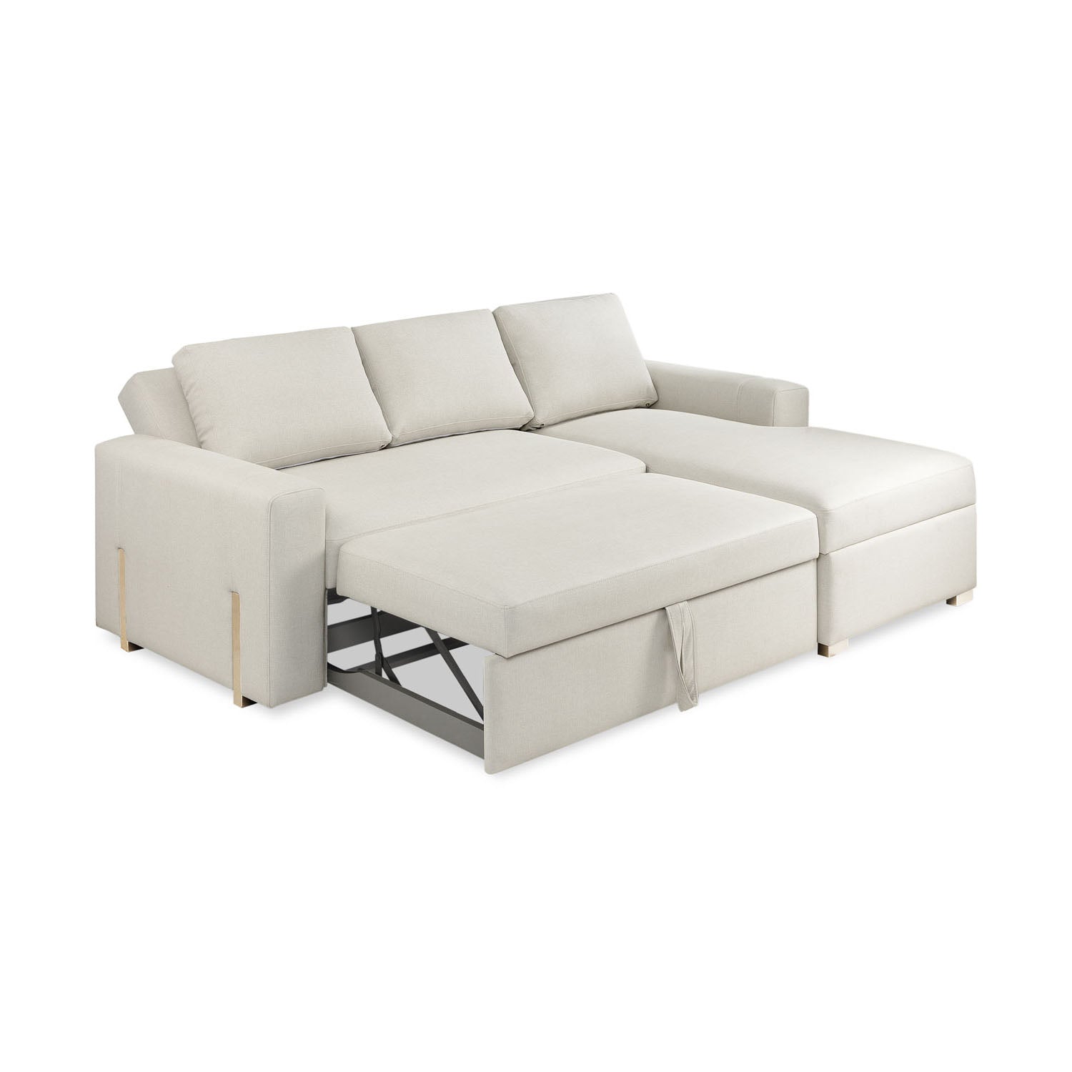 Sala Cama Sevilla Eurolino Blanco Puro, Champaña Derecha