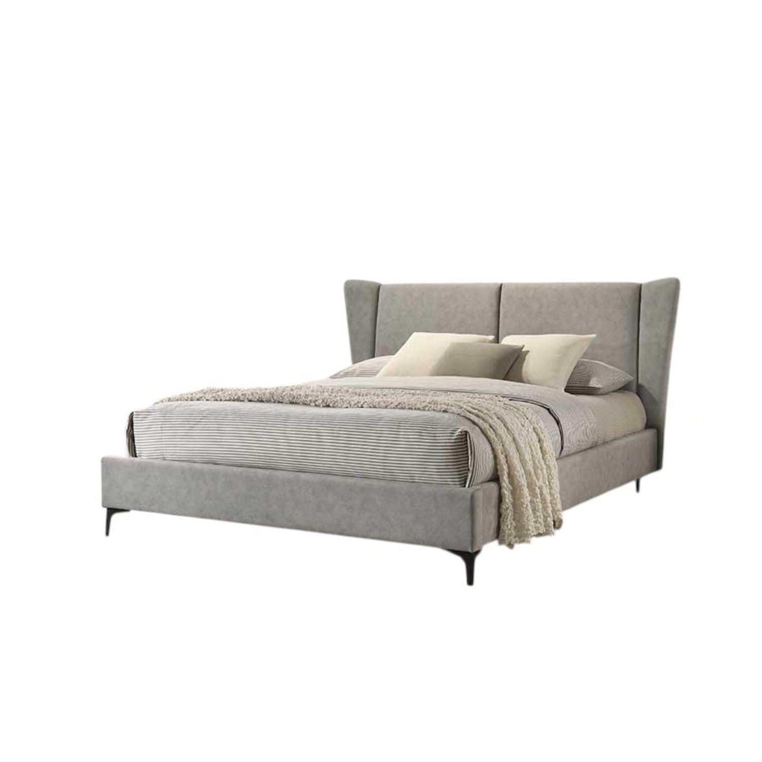 Cama Queen Adelle Gris