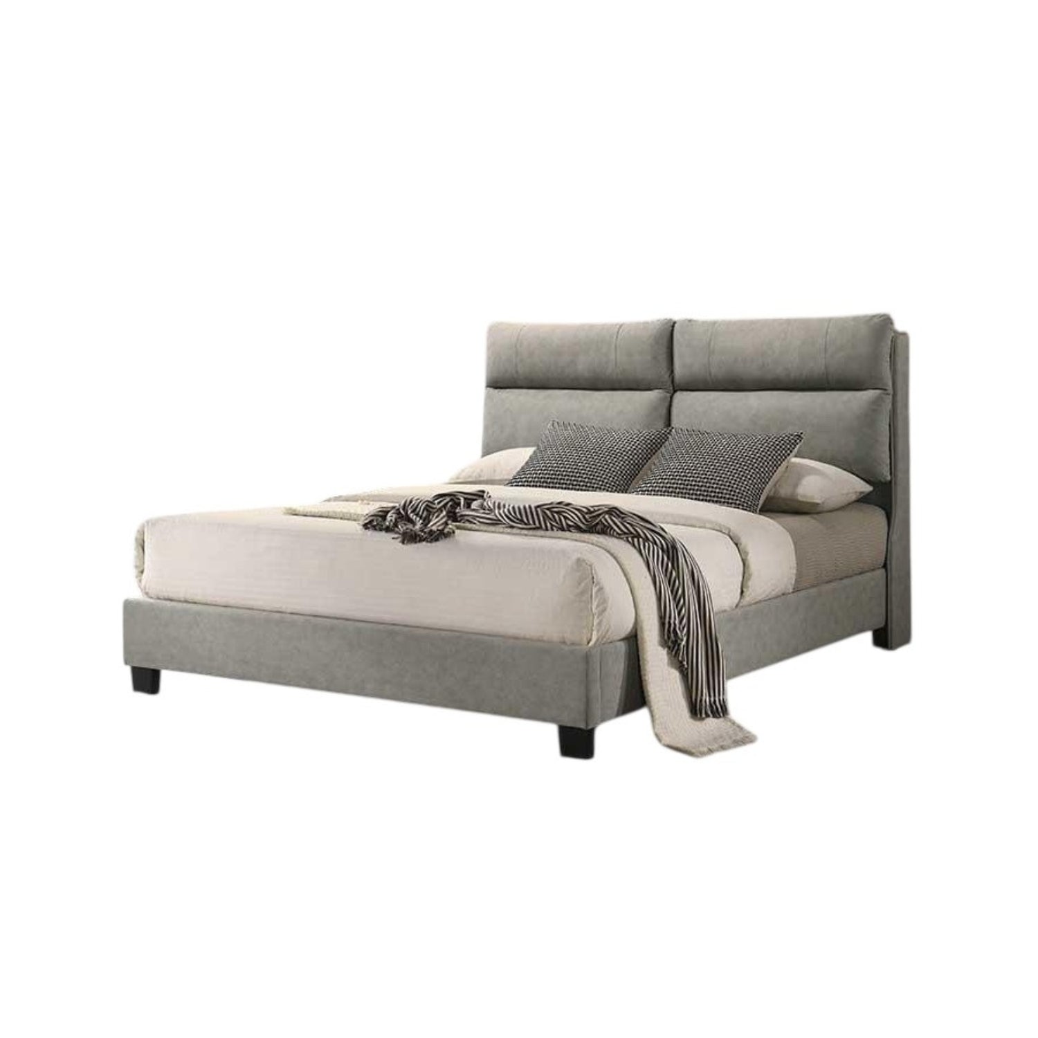 Cama Queen Abby Gris