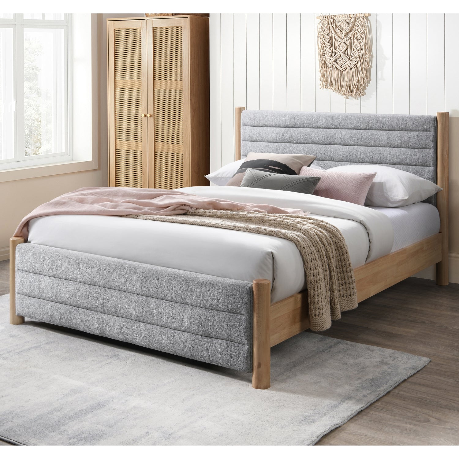 Cama Doble Clio Gris