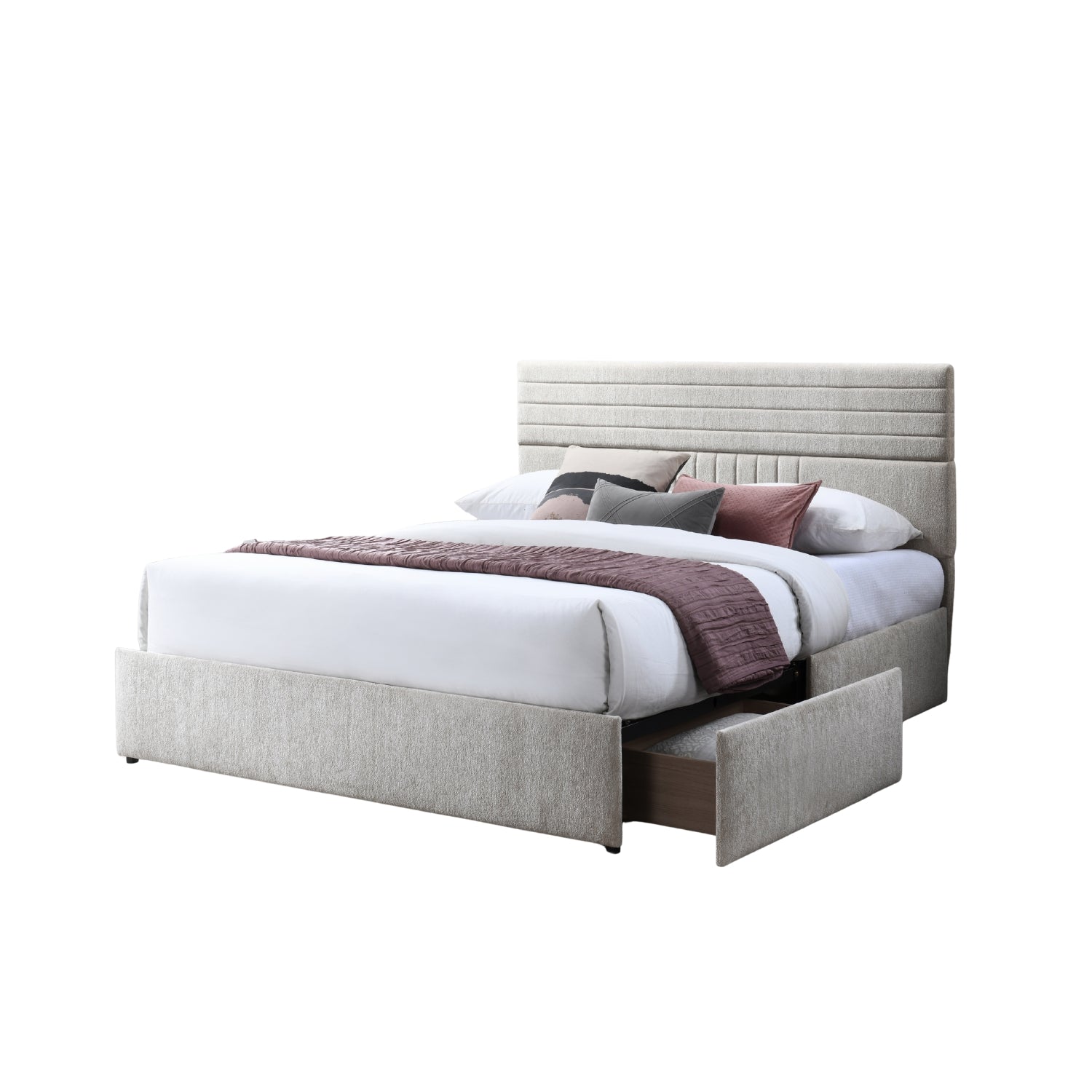 Cama Queen Damasco Beige