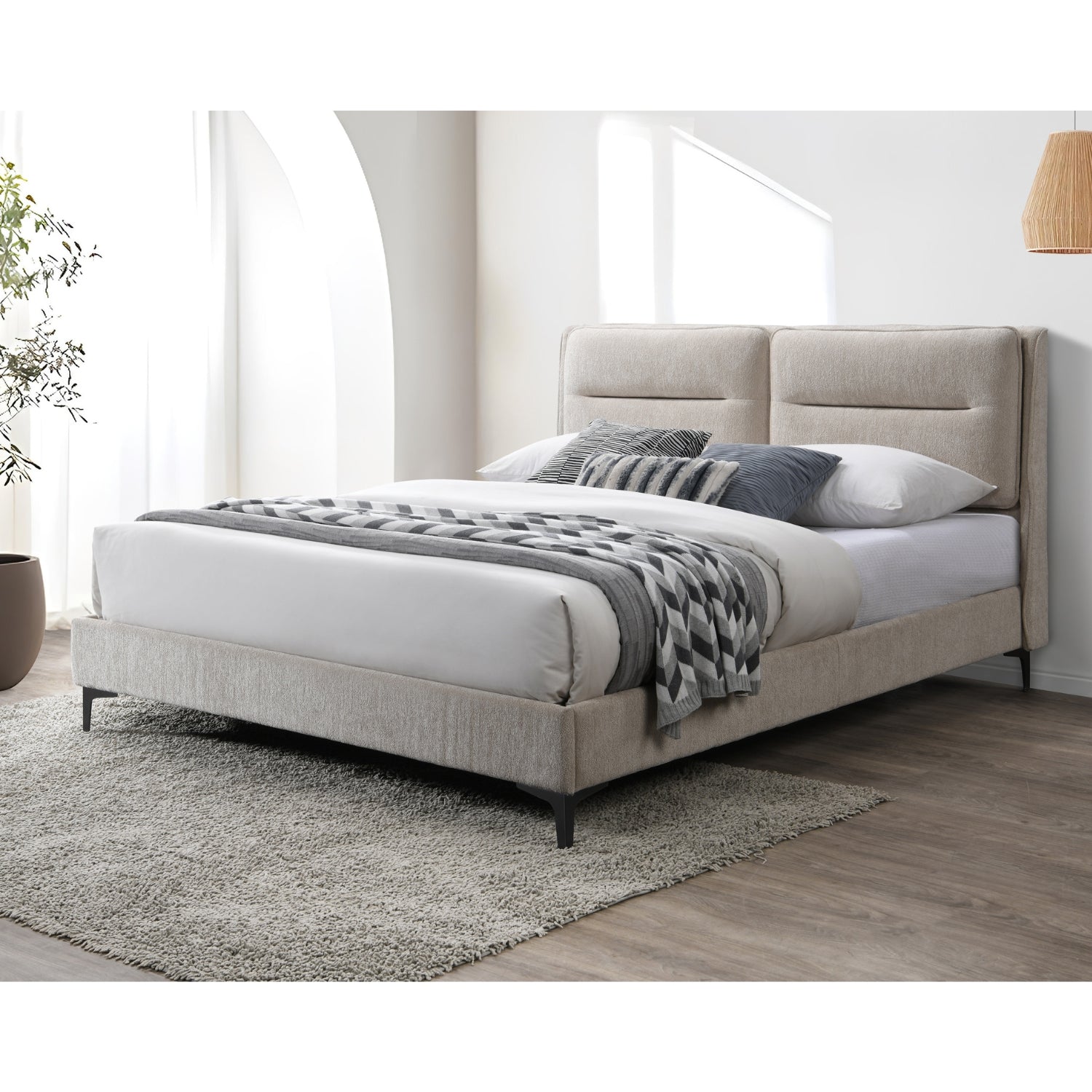 Cama Queen Barton Beige