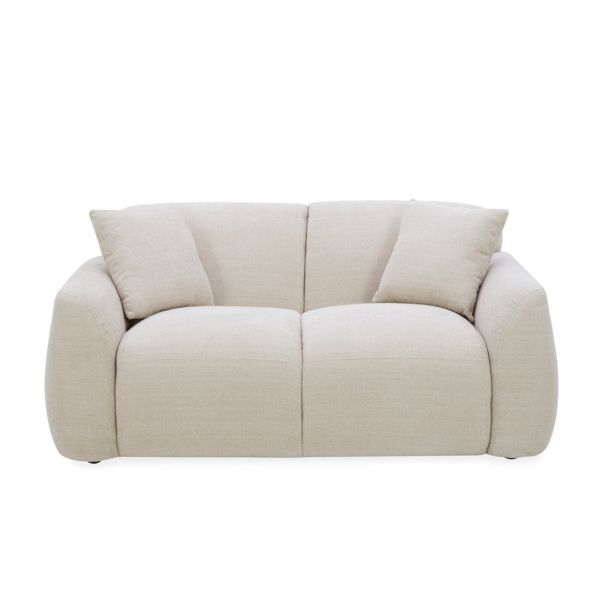 Sofa 2 Puestos Aurora Chenille Beige