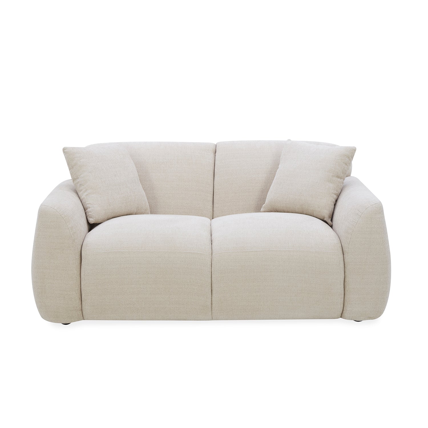 Sofa 2 Puestos Aurora Chenille Beige