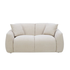 Sofa 2 Puestos Aurora Chenille Beige