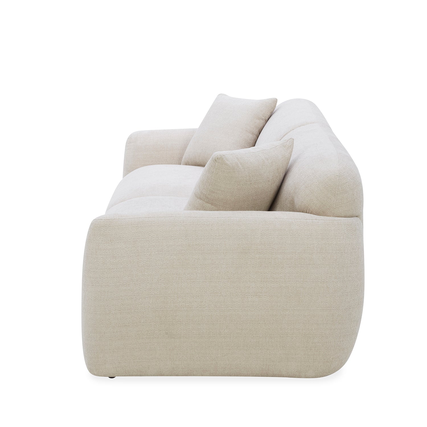 Sofa 2 Puestos Aurora Chenille Beige