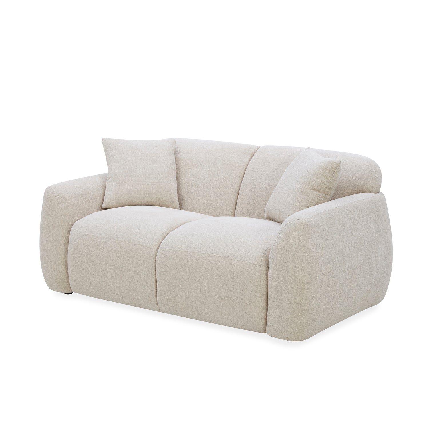 Sofa 2 Puestos Aurora Chenille Beige