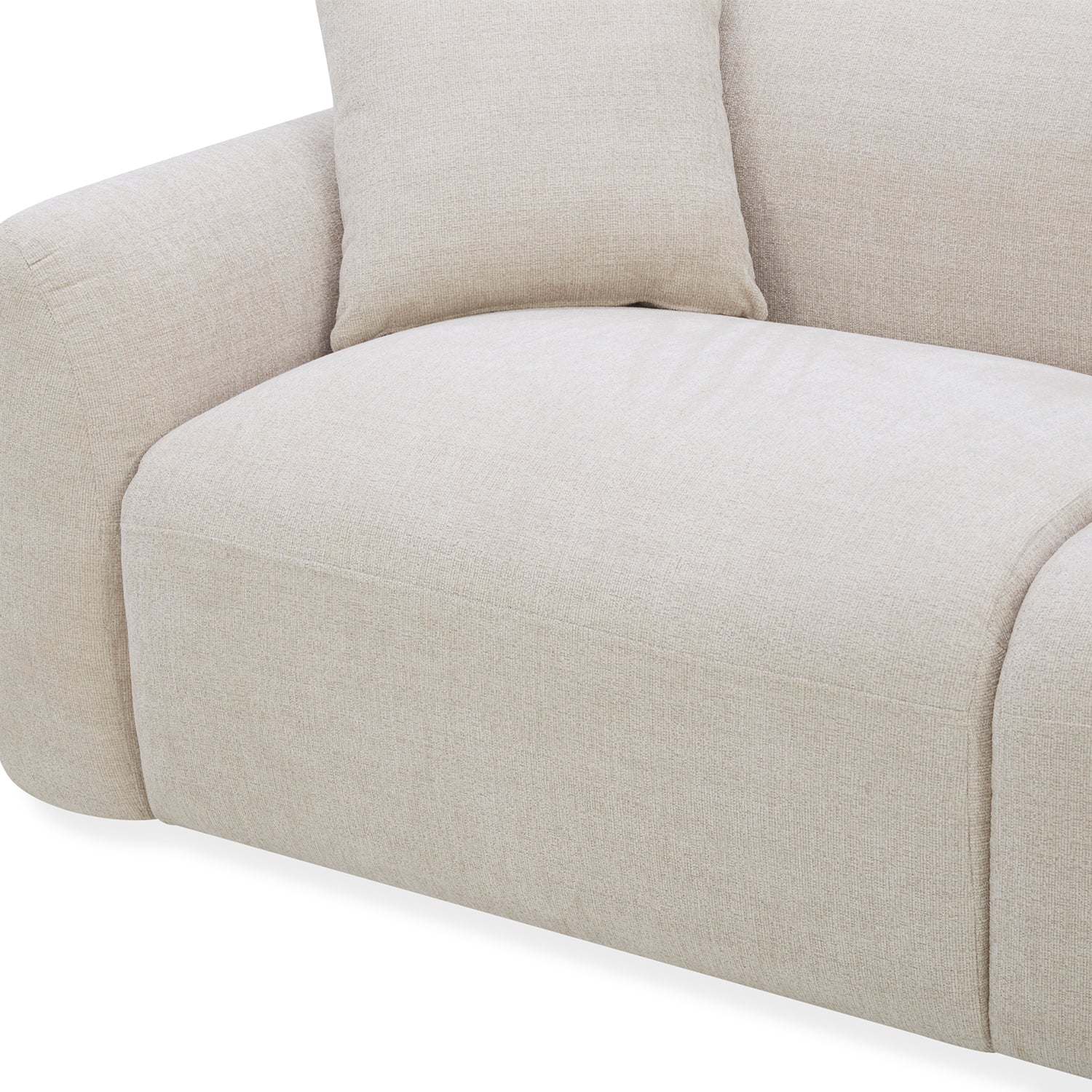 Sofa 2 Puestos Aurora Chenille Beige