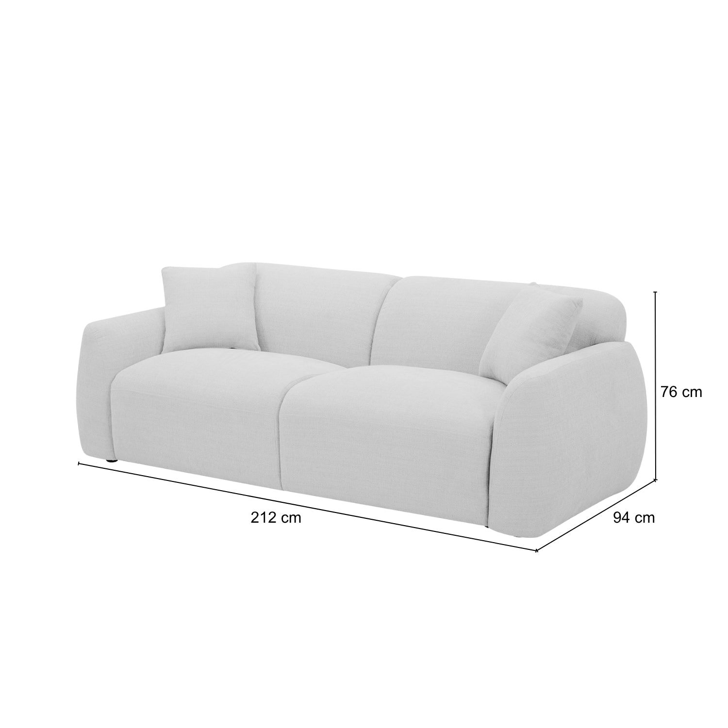 Sofa 3 Puestos Aurora Chenille Taupe