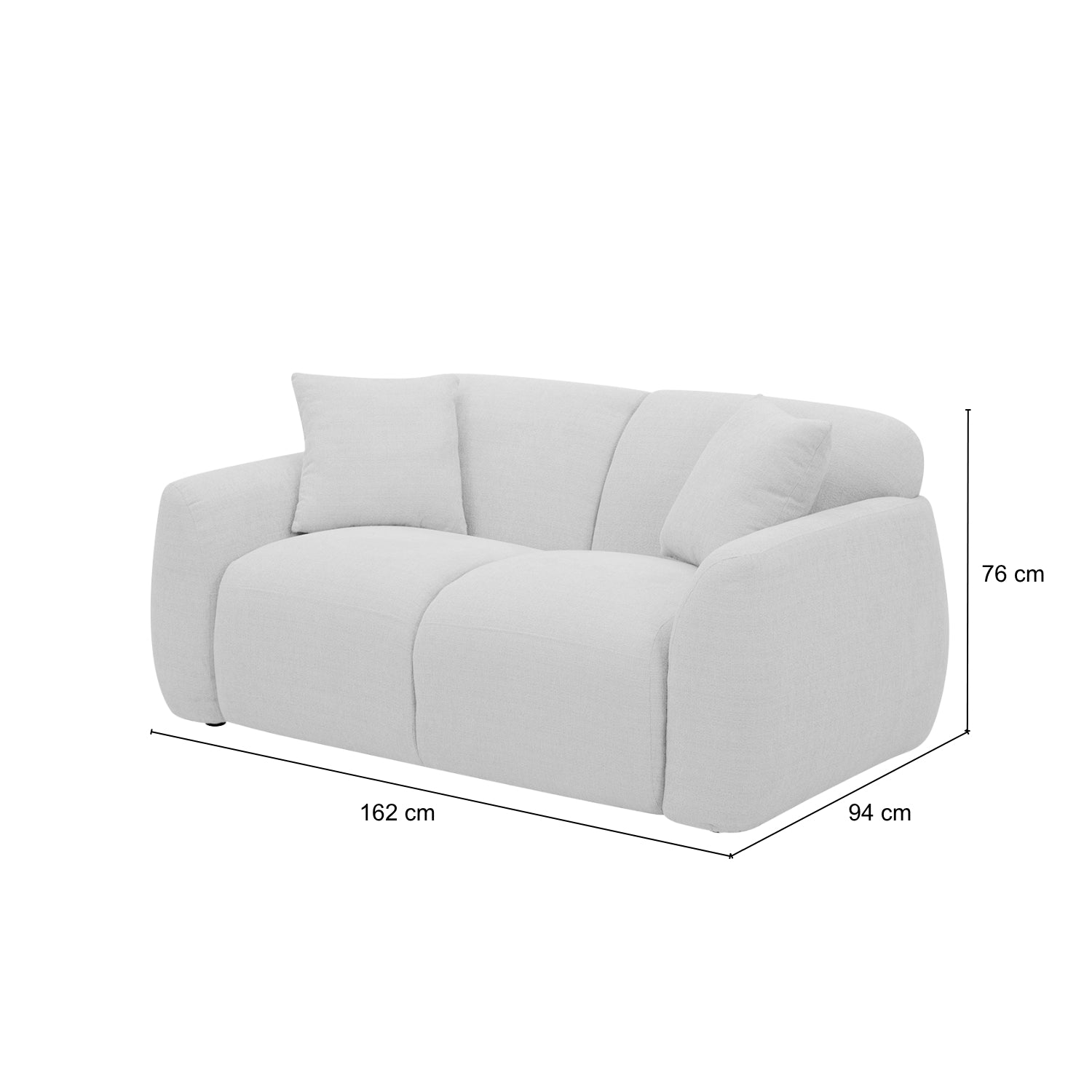 Sofa 2 Puestos Aurora Chenille Taupe