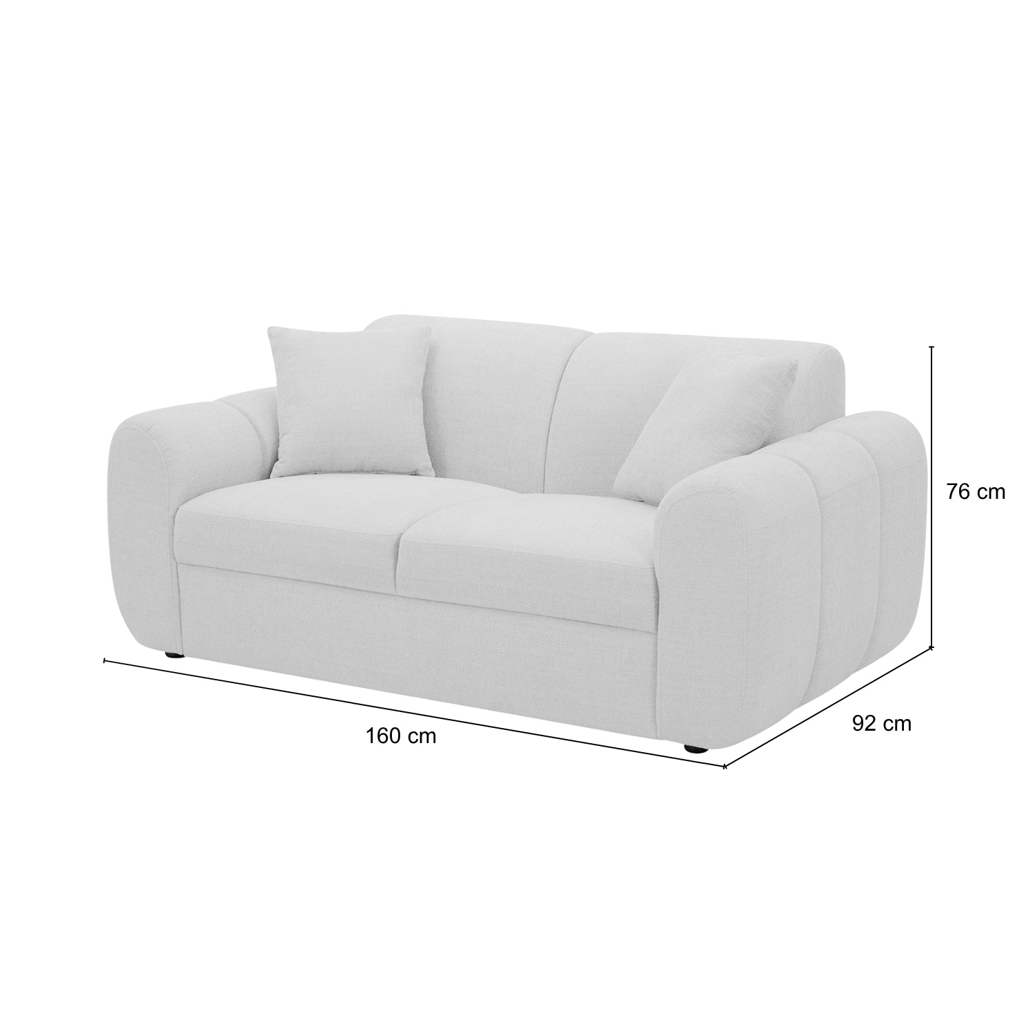 Sofa 2 Puestos Marsella Chenille Taupe