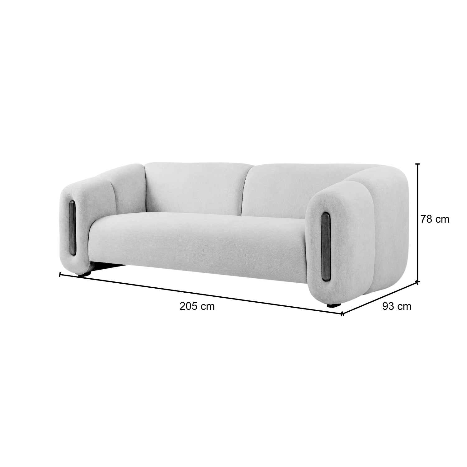 Sofá 2 Puestos Sienna Serena Cocoa, Latte