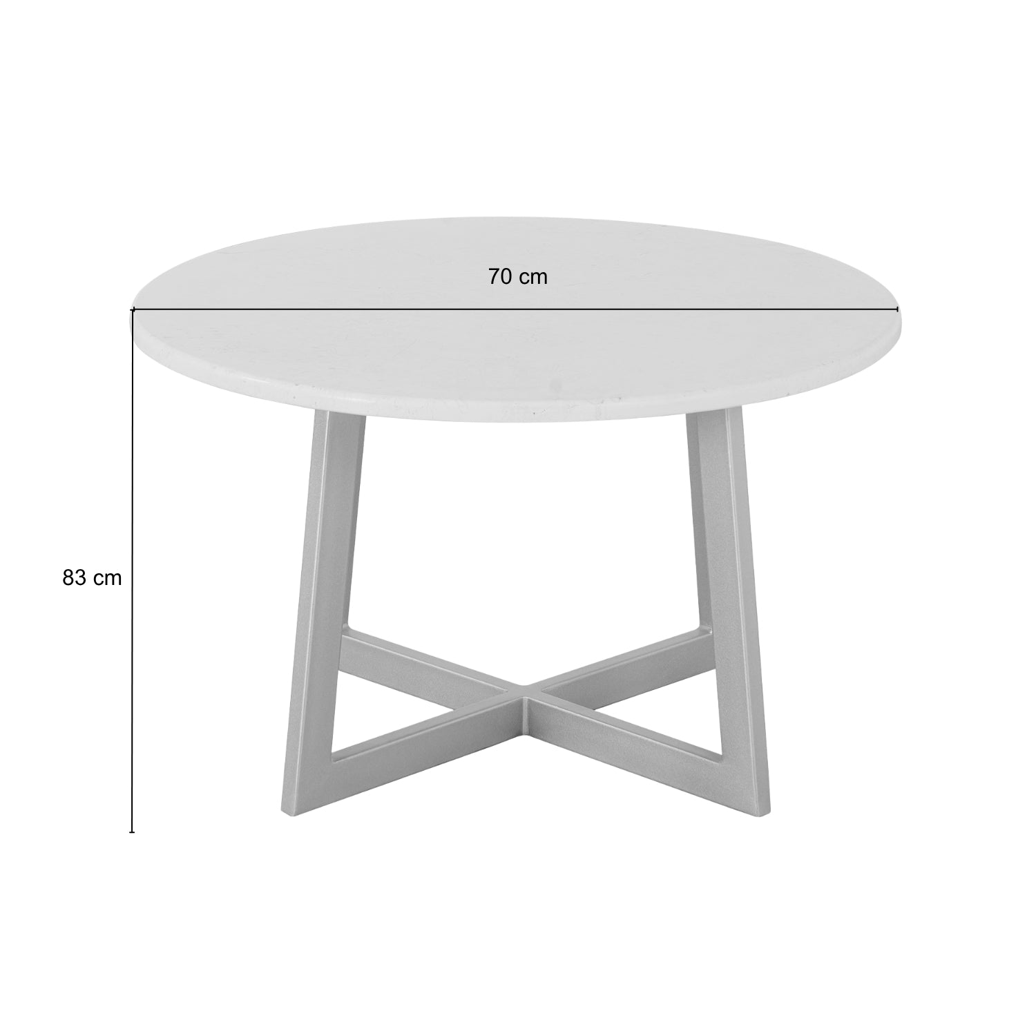 Mesa De Centro Jansen Gris, Marmolado