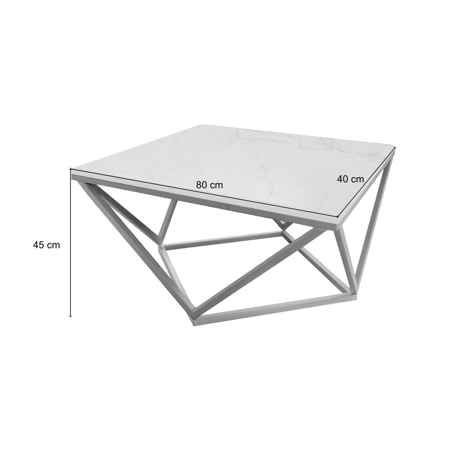 Mesa De Centro Patric Champaña, Marmolado