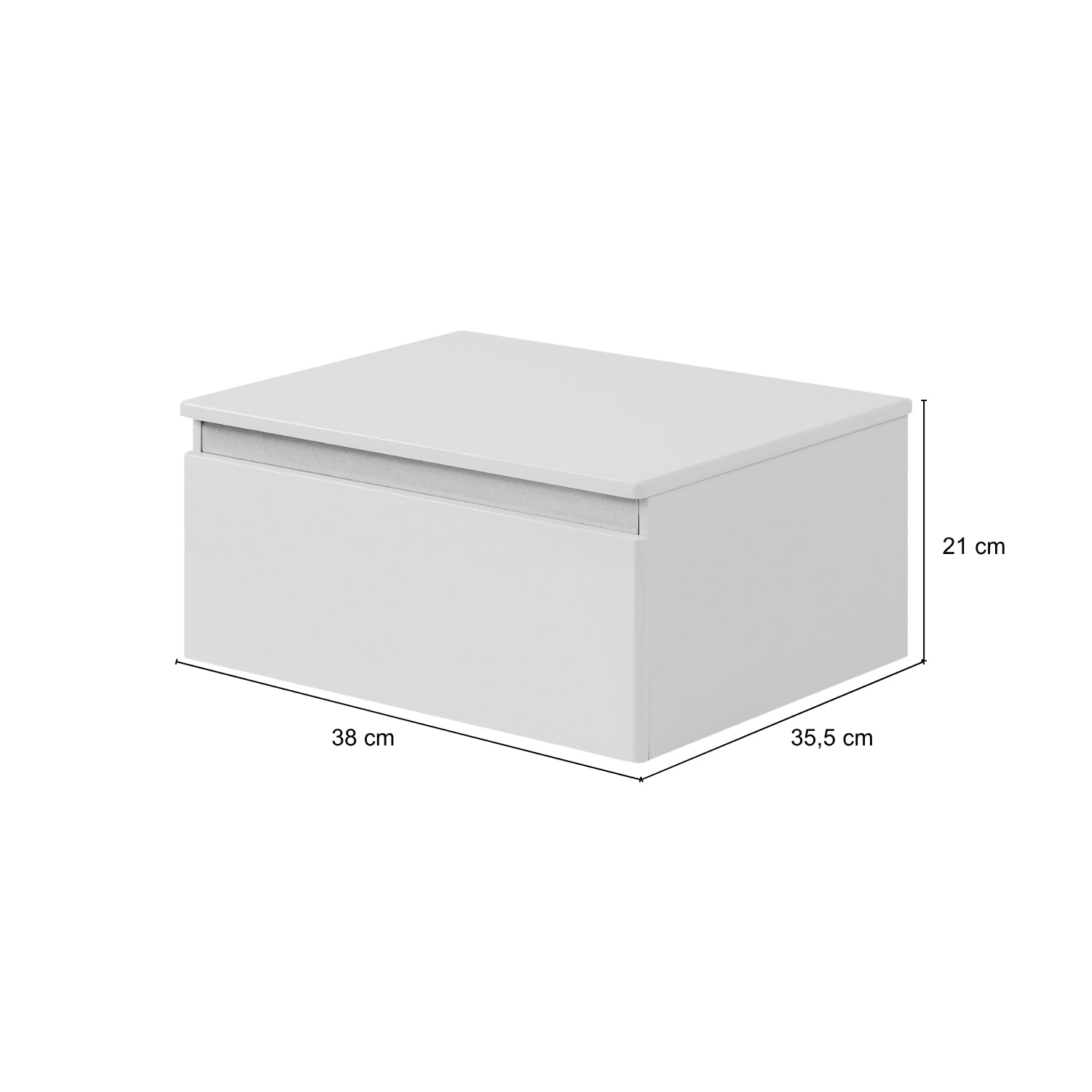 Mesa De Noche Harrison Greige, Champaña Flotante 38 Cm