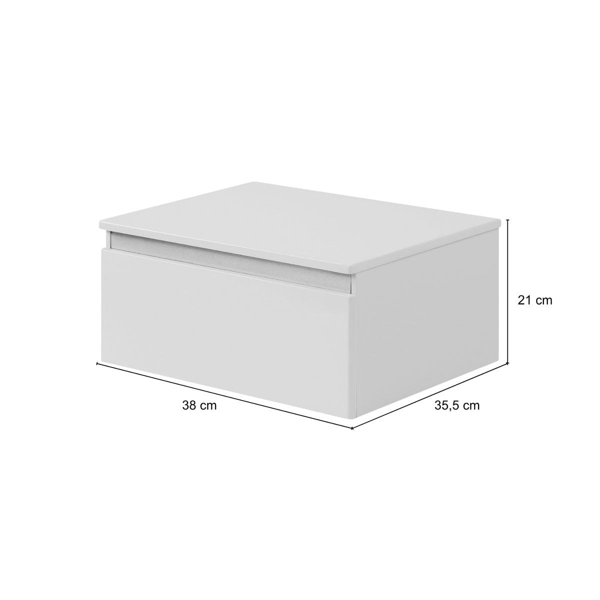 Mesa De Noche Harrison Greige, Champaña Flotante 38 Cm