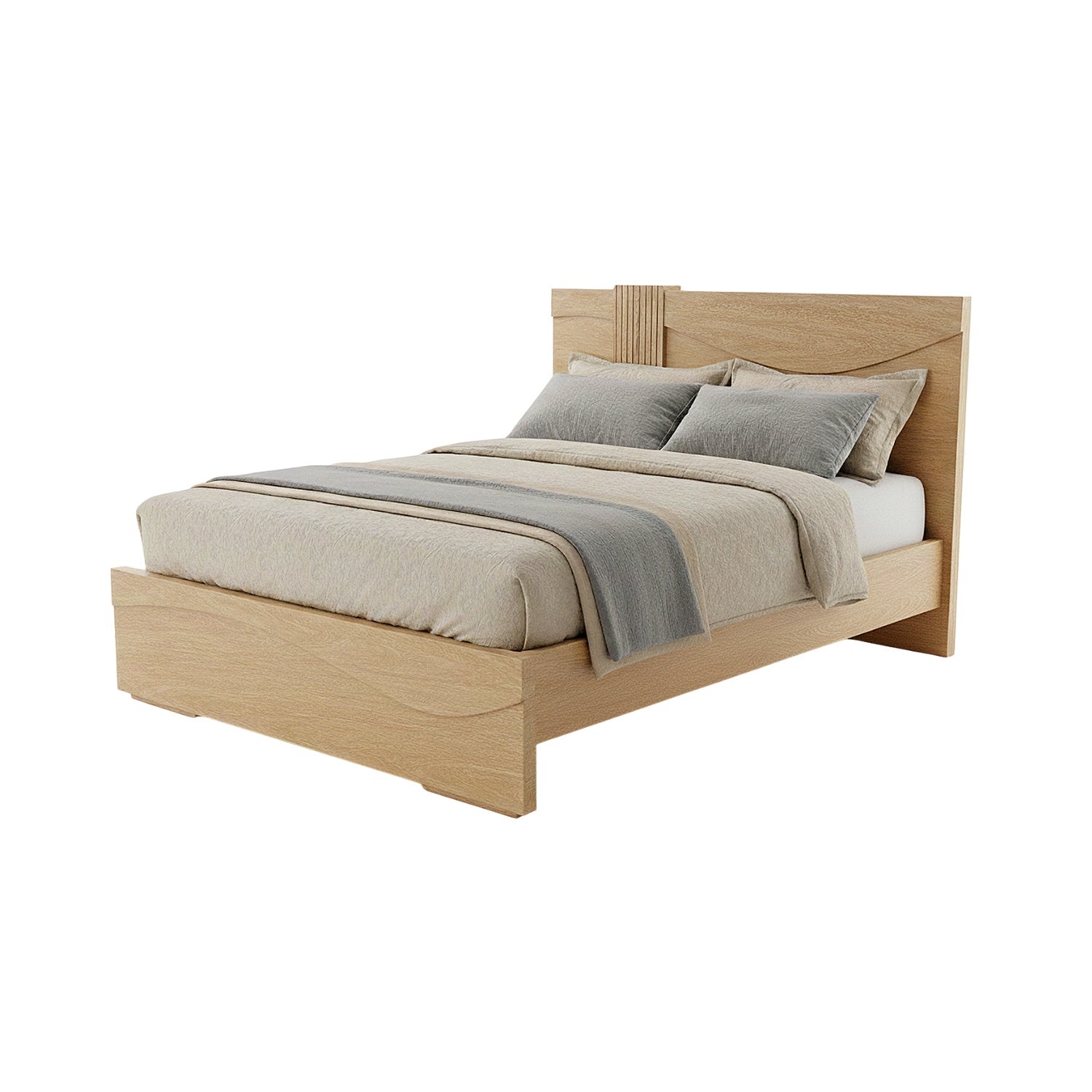 Cama Doble Kenneth Natural