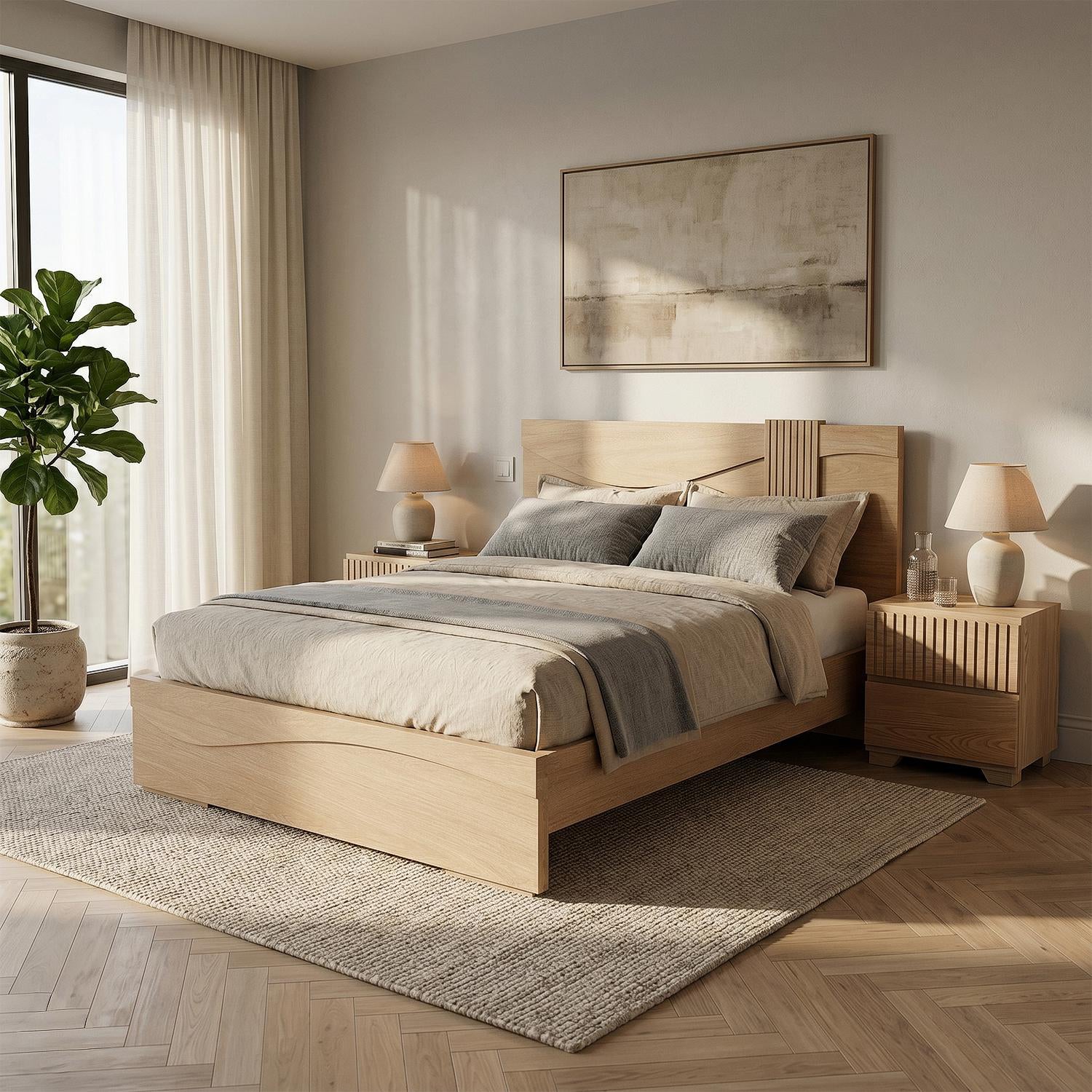 Cama Queen Keneth Natural