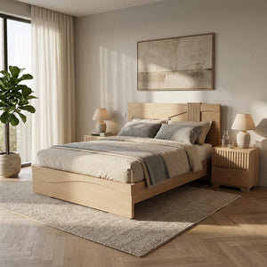 Cama Doble Keneth Natural