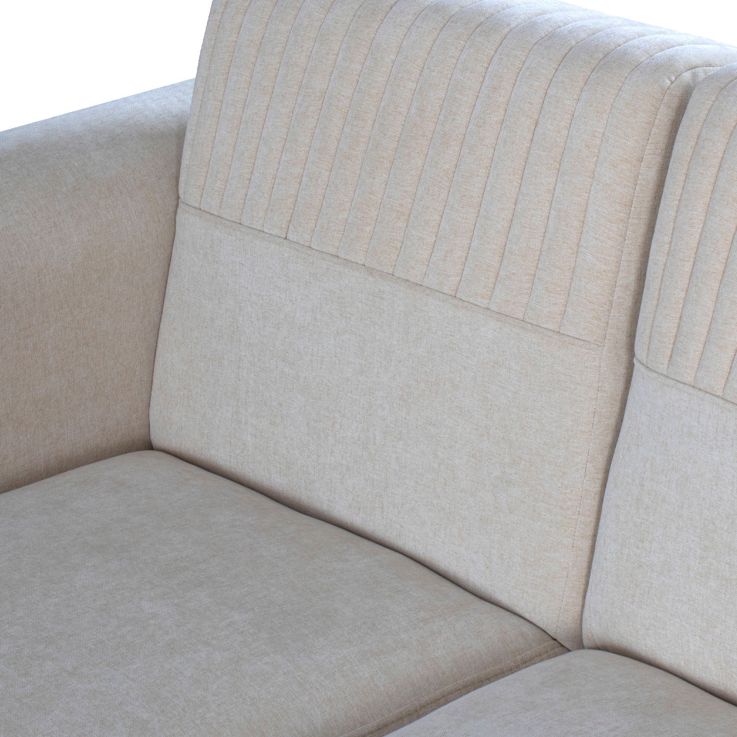 Sala Cama Dhara Chenille Almendra, Champaña 2M Lado Izquierdo Brazo Desmontable