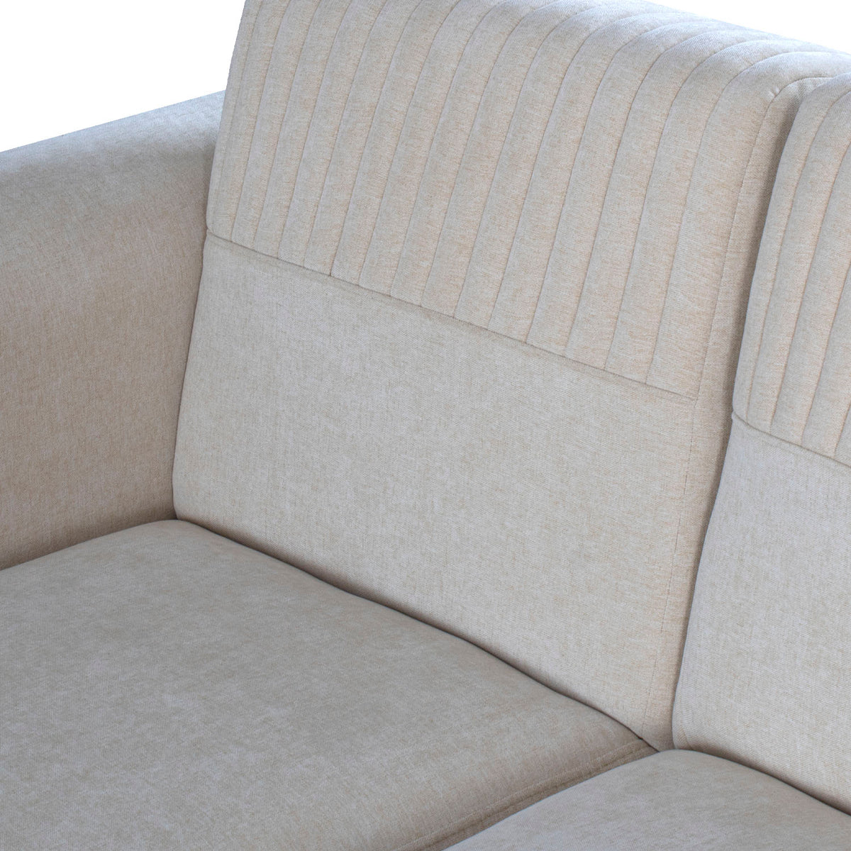 Sala Cama Dhara Chenille Almendra, Champaña 2M Lado Izquierdo Brazo Desmontable