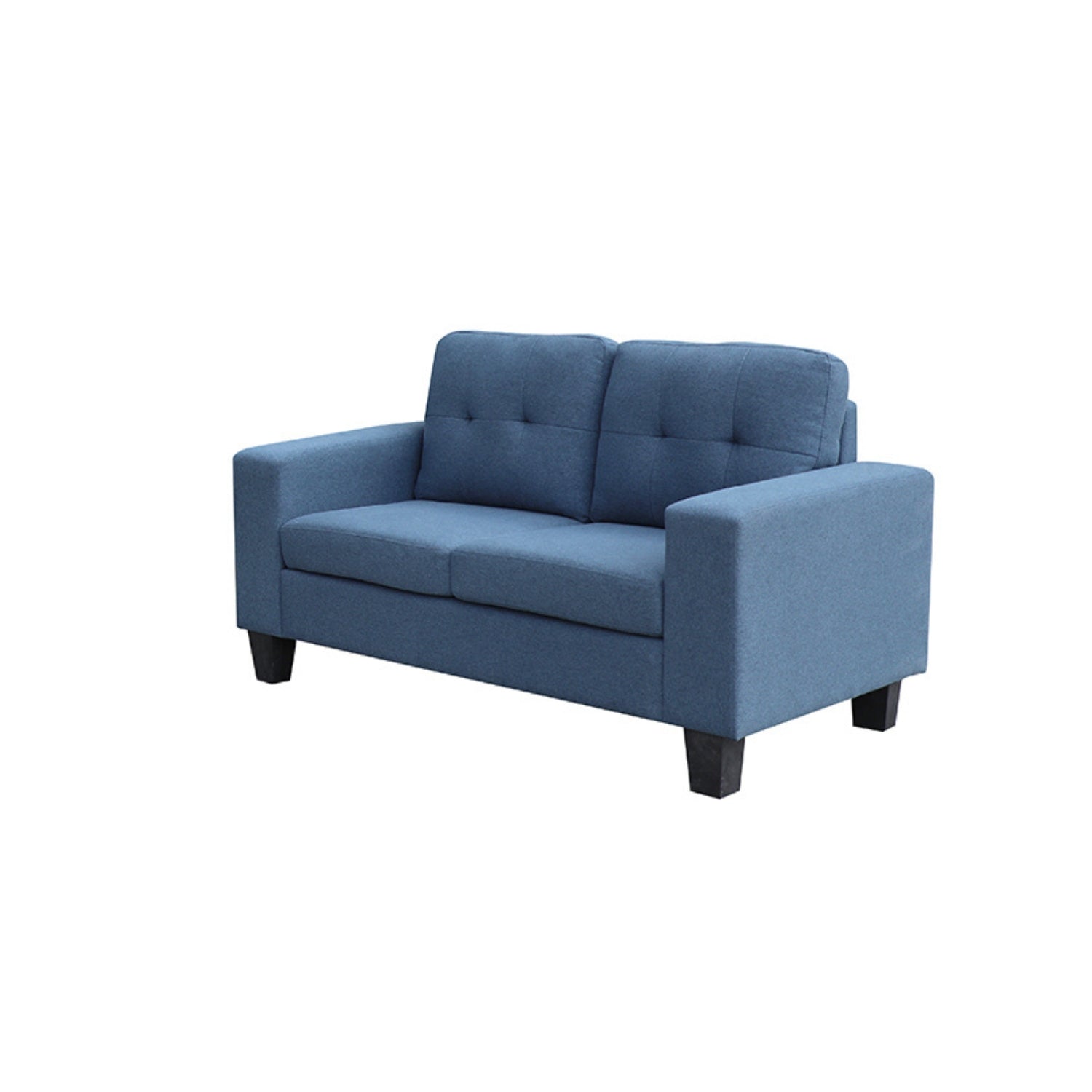 Sofá 2 Puestos Diamante Lino Azul