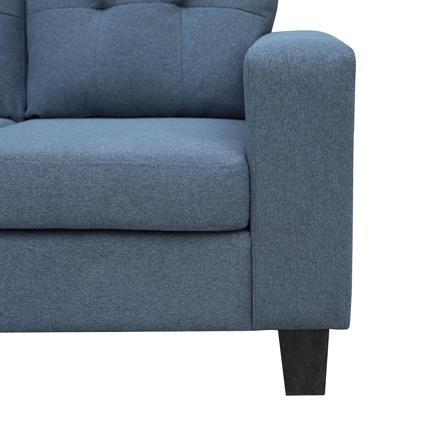 Sofá 2 Puestos Diamante Lino Azul