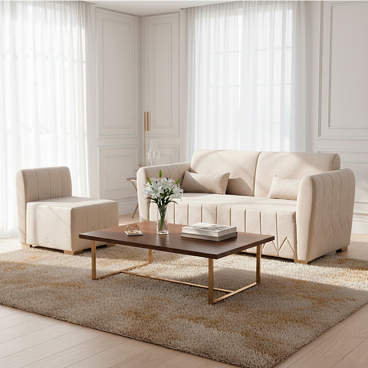 Sala Funcional Noah Lino Eleganza Beige, Champaña