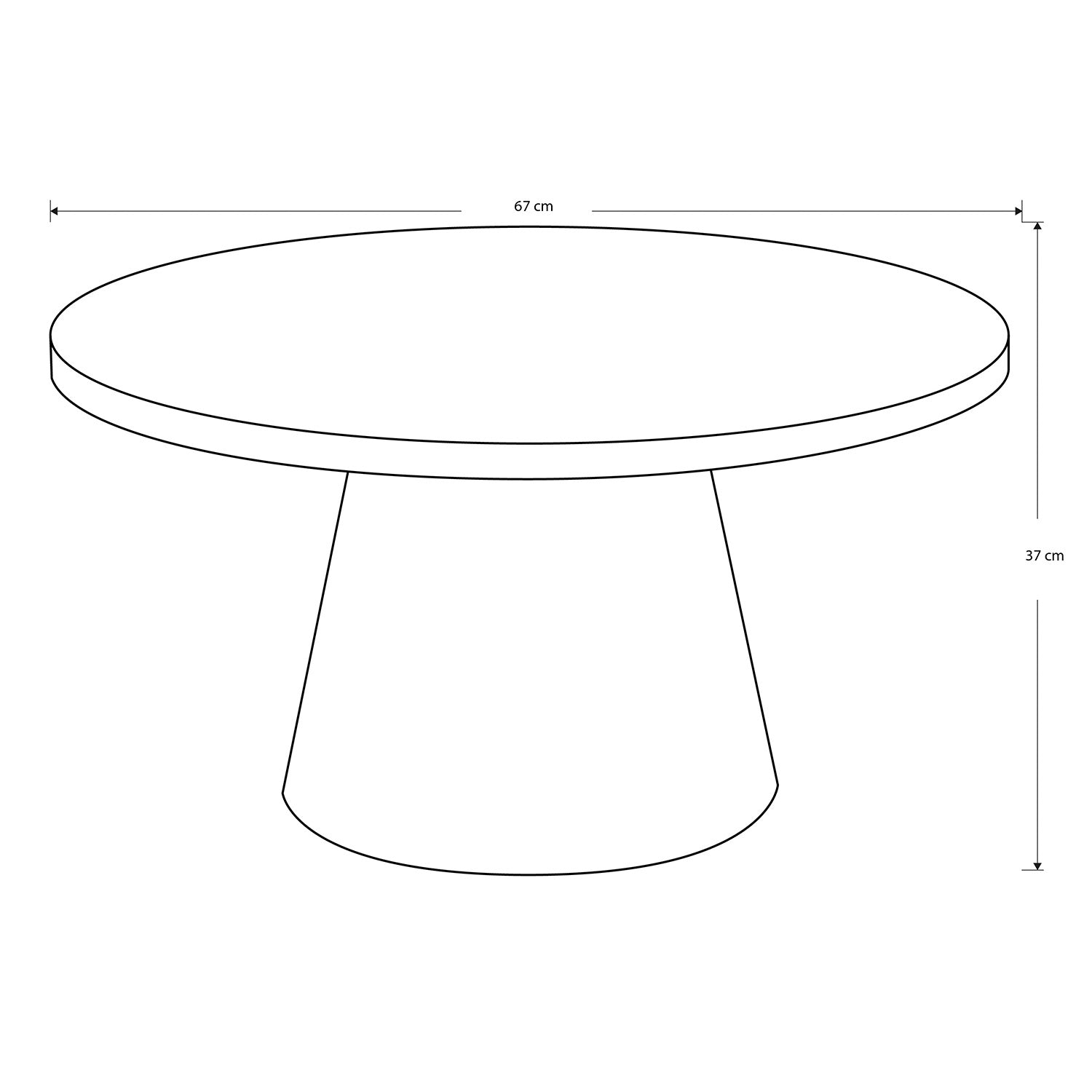 Mesa De Centro Ankara Natural Altura 37 cm